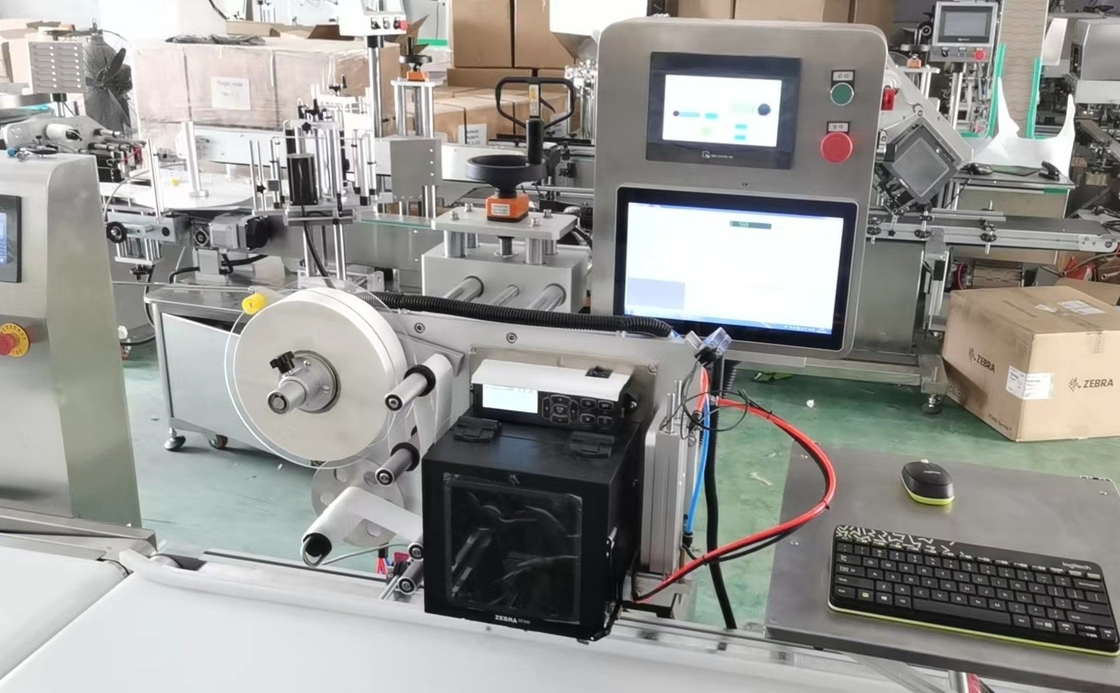 HMI 1phase Bread Flat Bag Label Applicator Zebra ZE500 Bottle Label