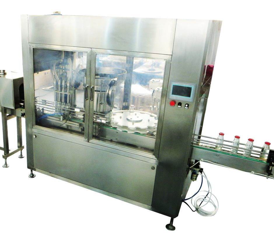 Automatic Glass Bottle Vodka Wine Linear Flow Liquid Filling Capping