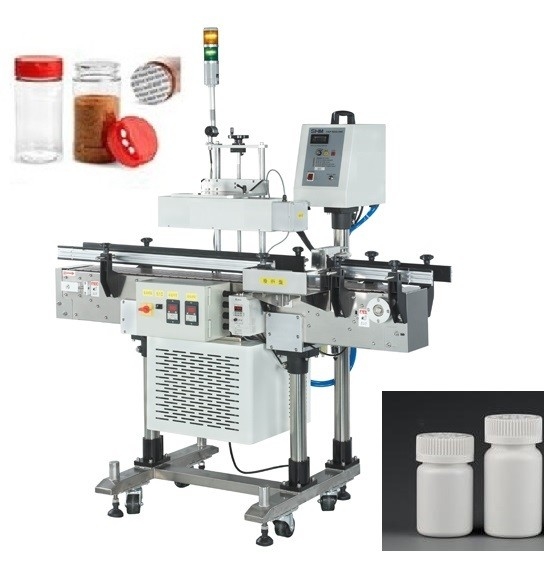 Pharmaceutical Water Cooled Continuous Induction Sealing Machine For Plastic Bottles