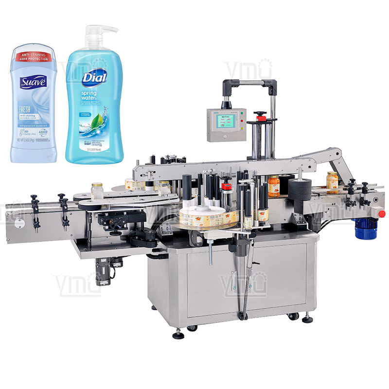 YM620 Automatic Front Back Labeler Square Conical Bottles Two Heads Labeling Machine