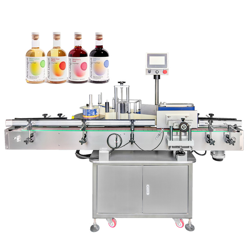 Automatic Round Bottle Labeling Machine For Gummies Supplements Candy Jar Can
