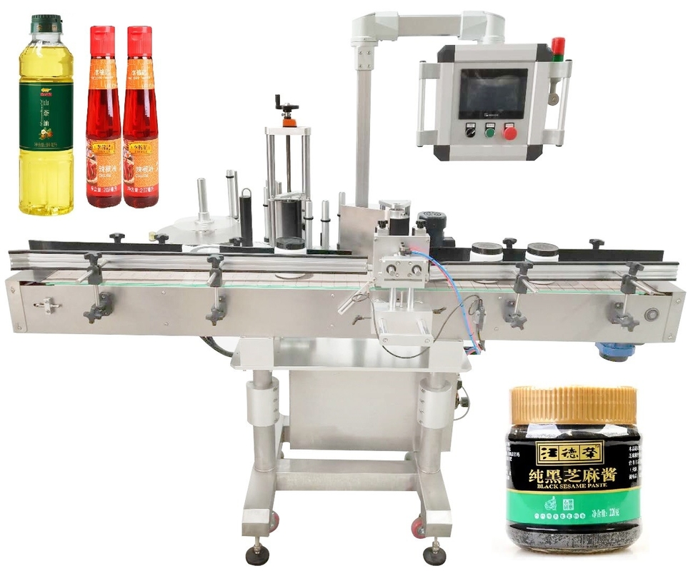 ODM Automatic Aluminum Oil Bottle Labeling For Round Bottles Machine 700W