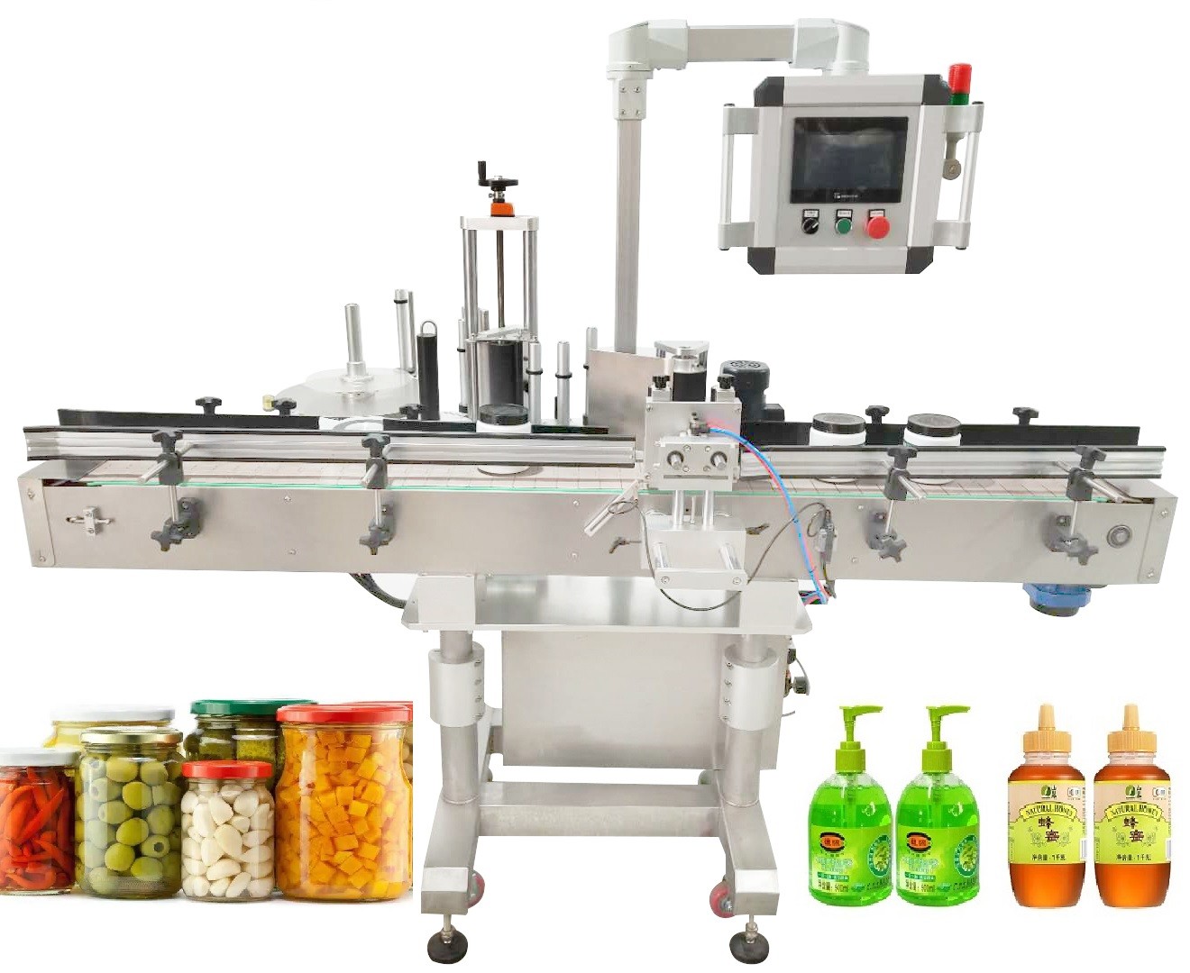 220V/110V Auto PET Bottle Stickering Machine Wine Labeling Equipment