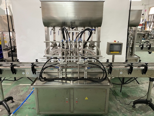 Automatic 4 Heads Sauce Bottling Machine Ketchup Filling Machine With Feeding Pump