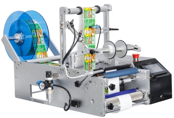 Desktop Glass Round Tube Semi Automatic Bottle Labeler Machine 25mm-100mm