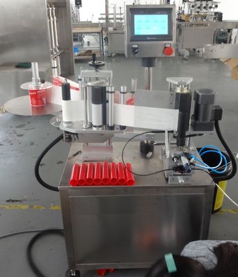390W Wrap Around Semi Automatic Label Applicator Machine For Aluminium Tube