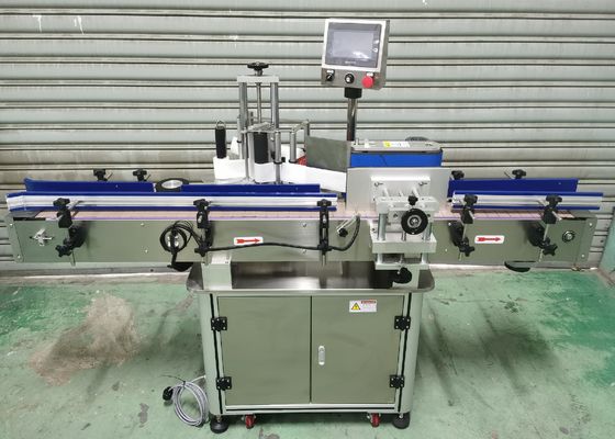 OEM SS304 Automatic Barcode Label Applicator For Flat Round Glass Beer ...