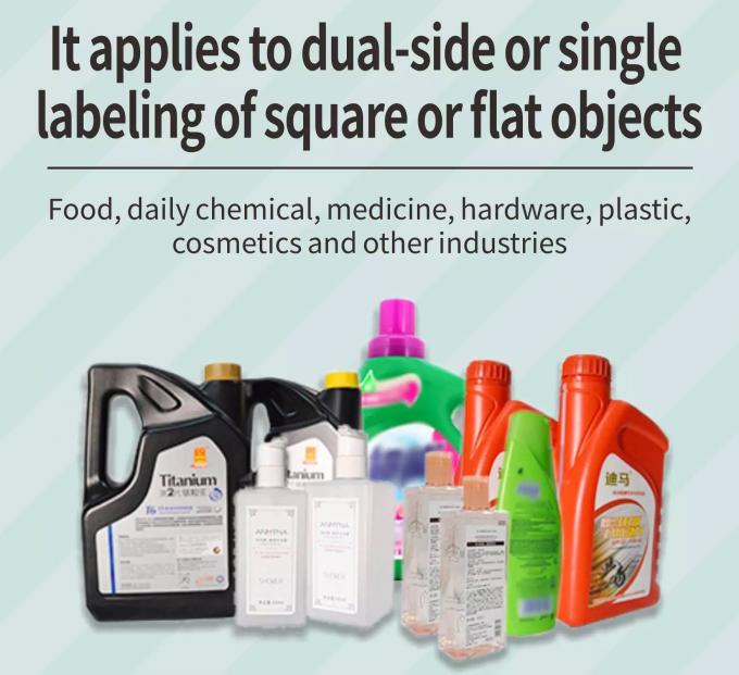 Oem 6d two sides front back labeler tin can labeling machine