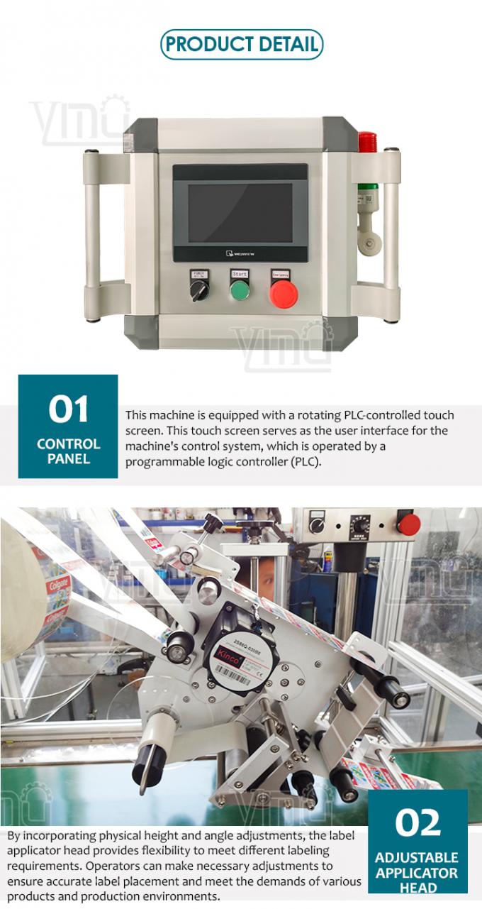YM210 Full Automatic Bag Pouch Flat Top Surface Labeling Mchine For Box ...