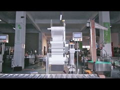 Customized Touchscreen Online Flat Label Applicator Machine PLC Control 380W